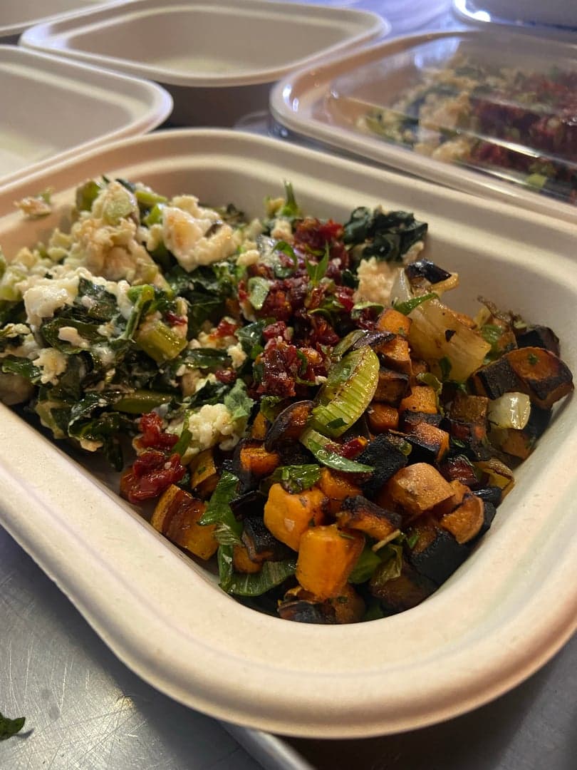 Sauteed Alaska-grown vegetables and greens