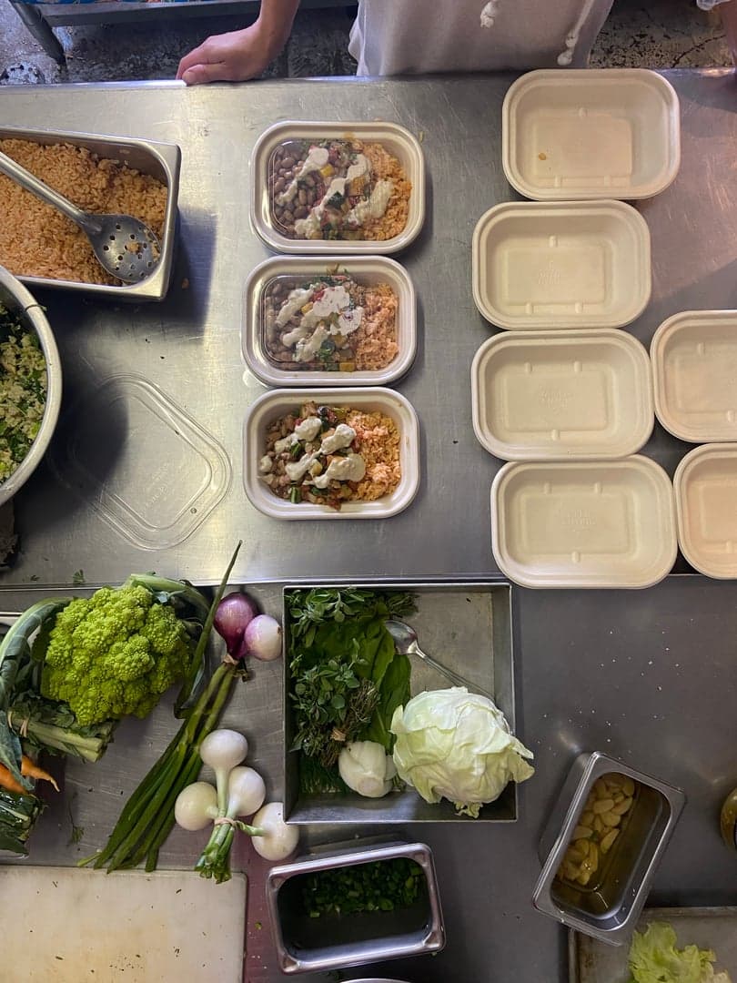 Meal prep, top down
